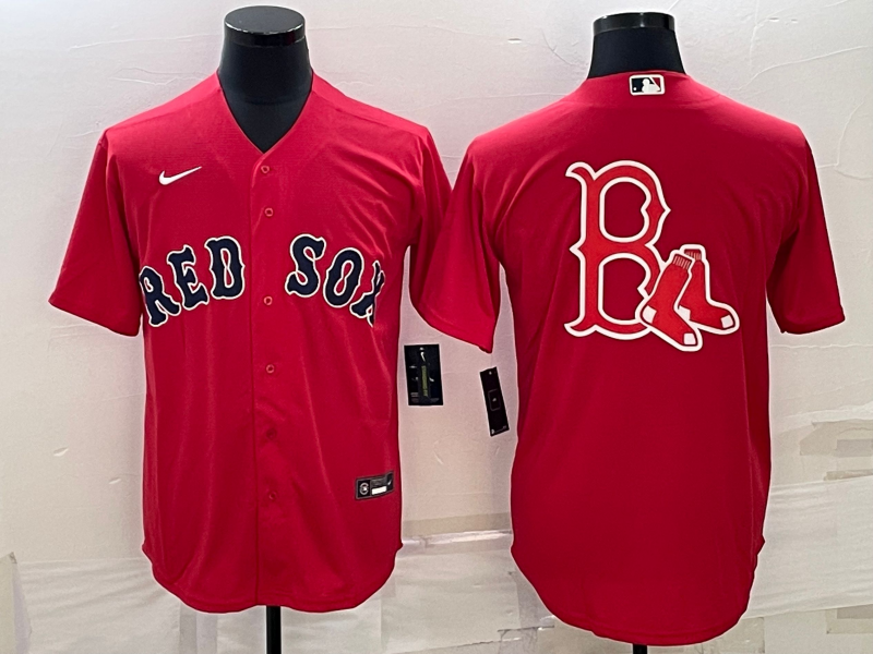 Men's Boston Red Sox Red Team Big Logo Cool Base Stitched Jersey Men's Boston Red Sox Red Team Big Logo Cool Base Stitched Jersey